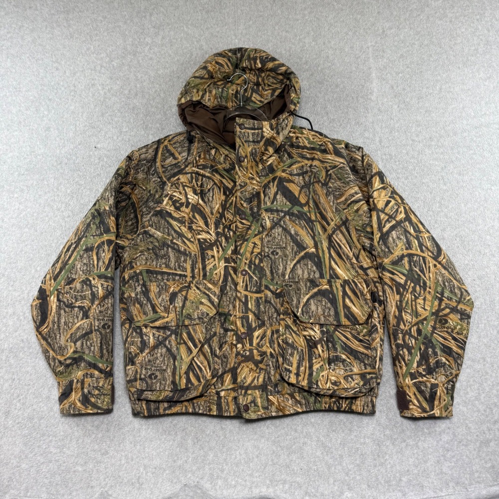 Cabelas Jacket Mens Large Brown Mossy Oak Shadow Grass Camo Dry-Plus Insulated